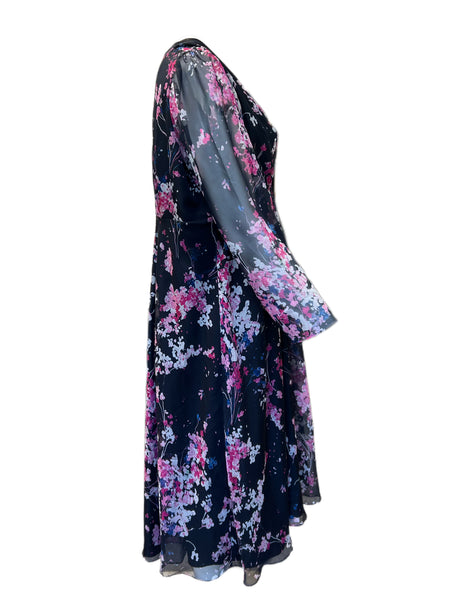Marina Rinaldi Women's Nero Driver Floral Printed A Line Dress Size 20W/29 NWT