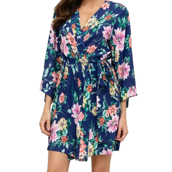 YUMI KIM Women's Ever After Navy Dream Lover Robe #PJ18088 NWT