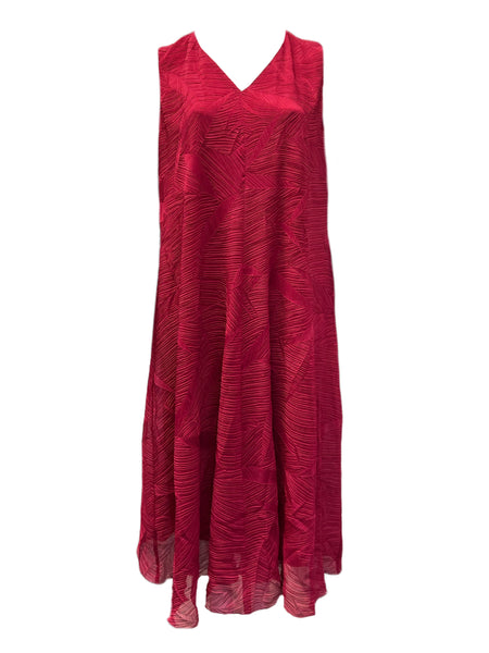 Marina Rinaldi Women's Red Duca Sleeveless A Line Dress NWT