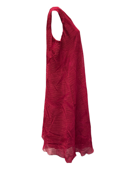 Marina Rinaldi Women's Red Duca Sleeveless A Line Dress NWT