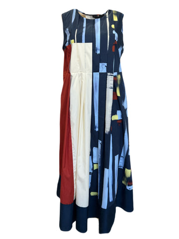 Marina Rinaldi Women's Multicolor Duchessa Cotton Maxi Dress NWT