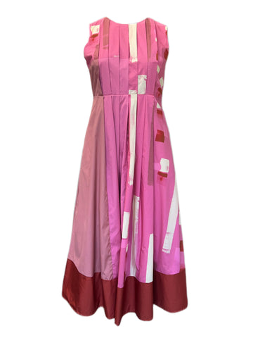 Marina Rinaldi Women's Primrose Duchessa Sleeveless Cotton Dress NWT