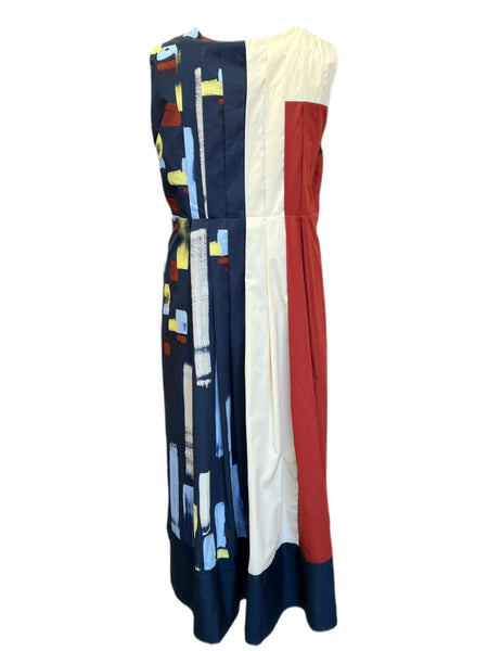 Marina Rinaldi Women's Multicolor Duchessa Cotton Maxi Dress NWT