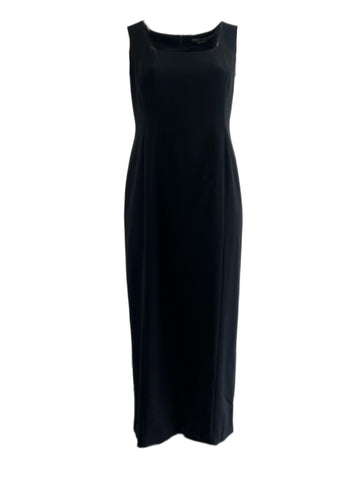 Marina Rinaldi Women's Black Duna Sleeveless Straight Fit Maxi Dress NWT