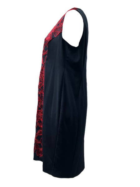 Marina Rinaldi Women's Nero Duna Sleeveless Sheath Dress NWT