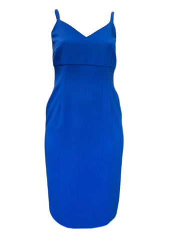 Marina Rinaldi Women's China Blue Durare Sleeveless Sheath Dress Size 12W/21 NWT