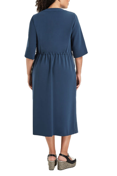 MARINA RINALDI Women's Teal Duse Shift Dress $755 NWT