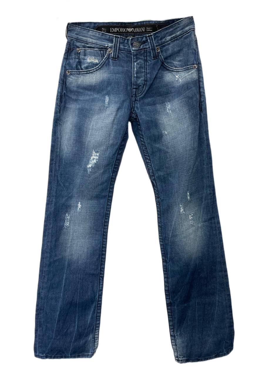 Emporio Armani Men's Streaky Wash Denim USA Jude Sexy Fit Jeans