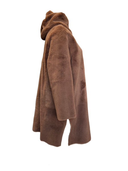 Marina Rinaldi Women's Brown Eclisse Button Closure Coat NWT