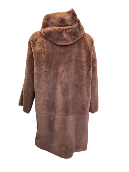 Marina Rinaldi Women's Brown Eclisse Button Closure Coat NWT