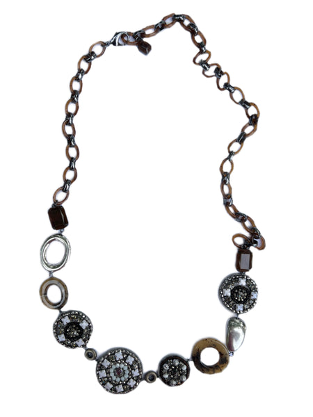 Max Mara Women's Brown Eden Chain Necklace One Size NWT