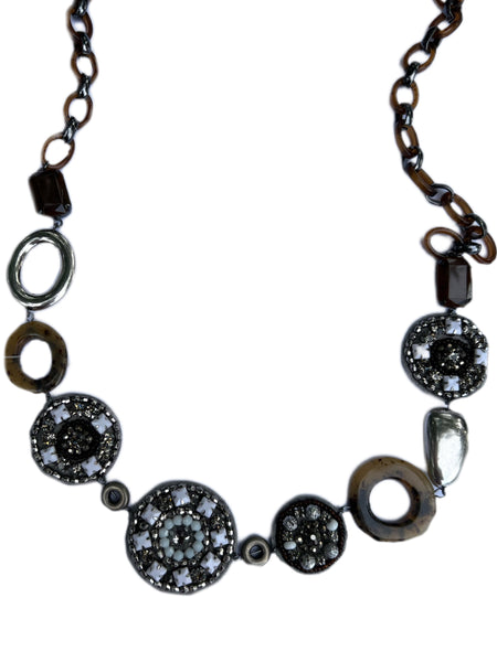 Max Mara Women's Brown Eden Chain Necklace One Size NWT