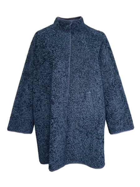 Marina Rinaldi Women's Blue Eden Button Closure Coat NWT