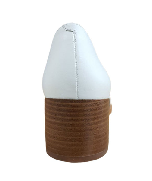 REBECCA MINKOFF Women's Antique White Vacchetta Edie Loafers #M5191001 7.5 NWB