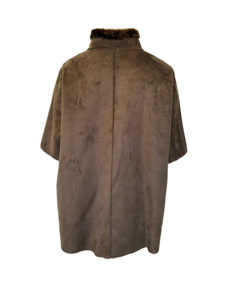 Marina Rinaldi Women's Brown Editore Zipper Closure Coat NWT