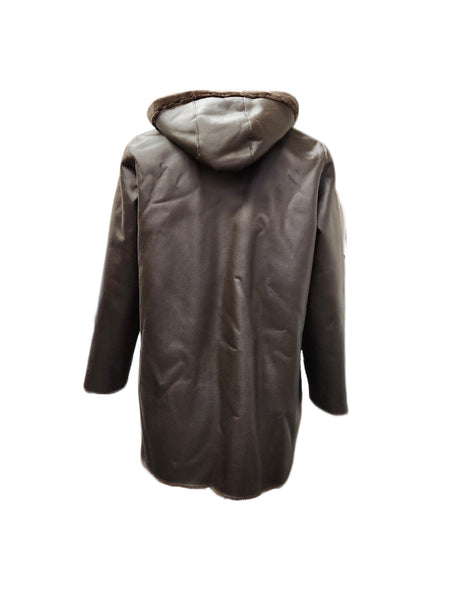 Marina Rinaldi Women's Brown Editore Reversible Coat NWT