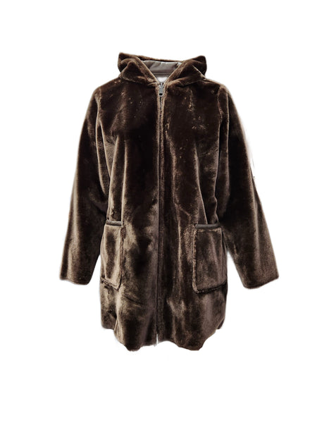 Marina Rinaldi Women's Brown Editore Reversible Coat NWT