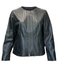 Marina Rinaldi Women's Black Elettra Zipper Closure Jacket NWT