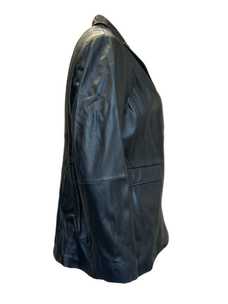 Marina Rinaldi Women's Black Elettra Sheepskin Blazer NWT