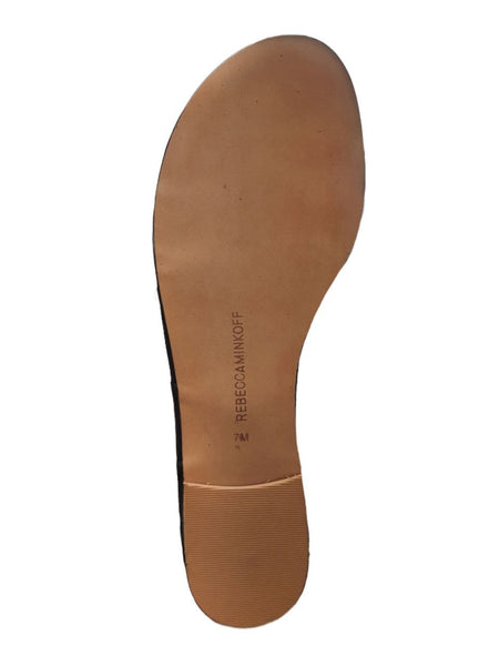 REBECCA MINKOFF Women's Black Kid Suede Elyssa Sandals #M1261018 NWB