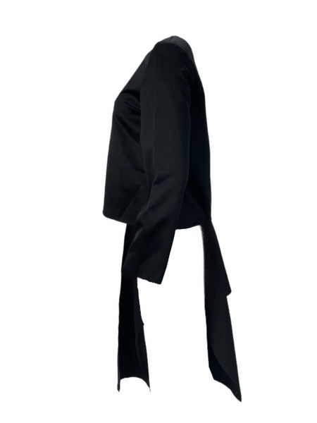 SOLACE London Women's Black Emil Asymmetric Top Size US 4 NWT