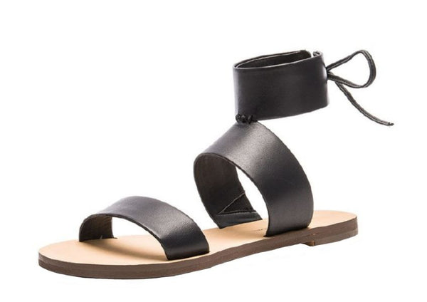 REBECCA MINKOFF Women's Black Vacchetta Emma Sandals #M3261000 NWB