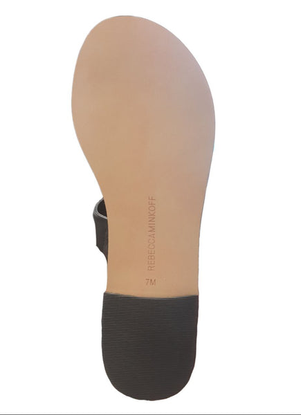 REBECCA MINKOFF Women's Black Vacchetta Emma Sandals #M3261000 NWB