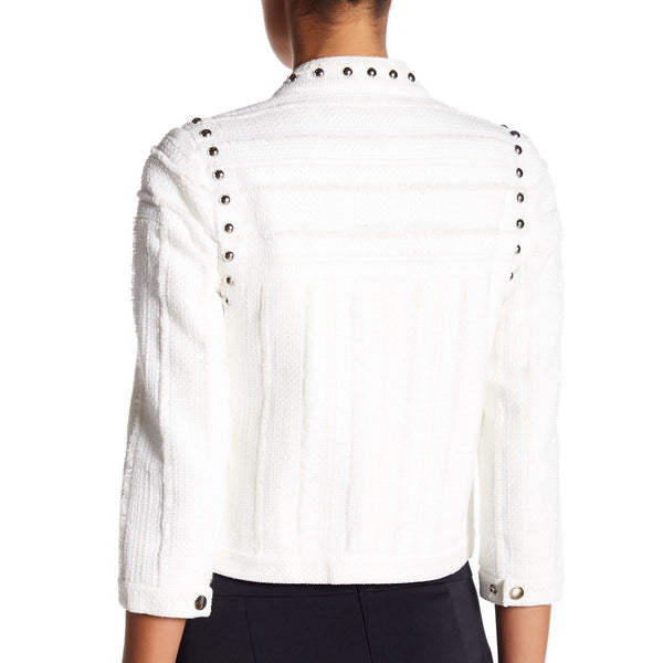 REBECCA MINKOFF Women's Chalk Cropped Enabel Jacket $448 NWT