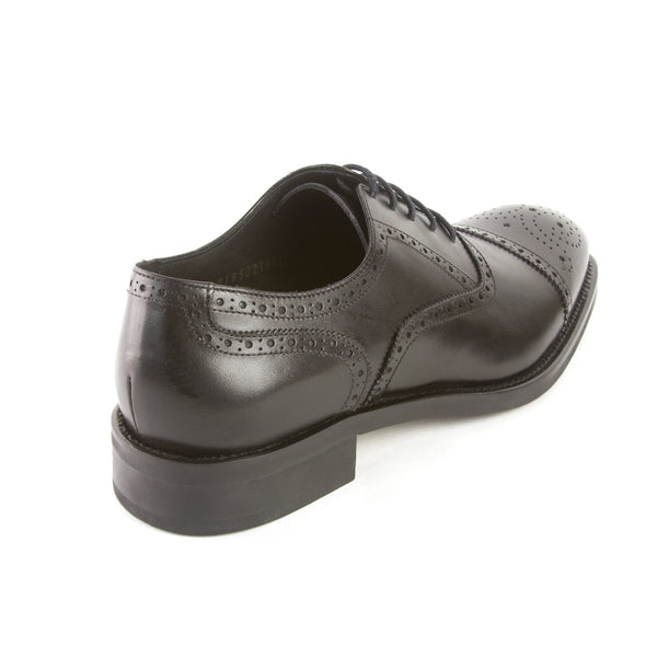 J. LINDEBERG Men's Eng Duty Brogue Italian Calf Oxfords, Black, Sz 7