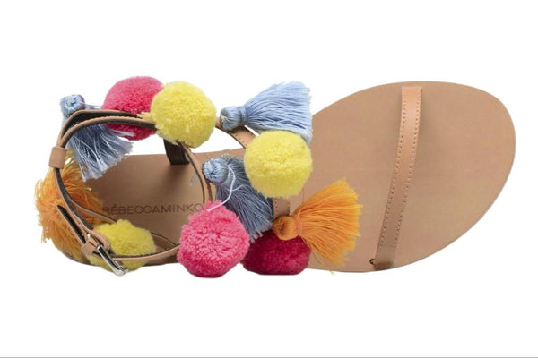 REBECCA MINKOFF Women's Natural Vacchetta Esme Sandals #M1261016 5.5 NWB