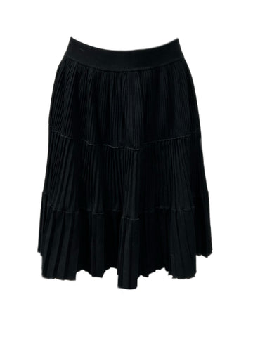Max Mara Women's Black Europa Knitted Pleated Skirt NWT