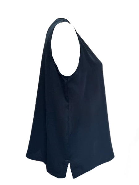 Marina Rinaldi Women's Navy Evelina Sleeveless Top Size 20W/29 NWT