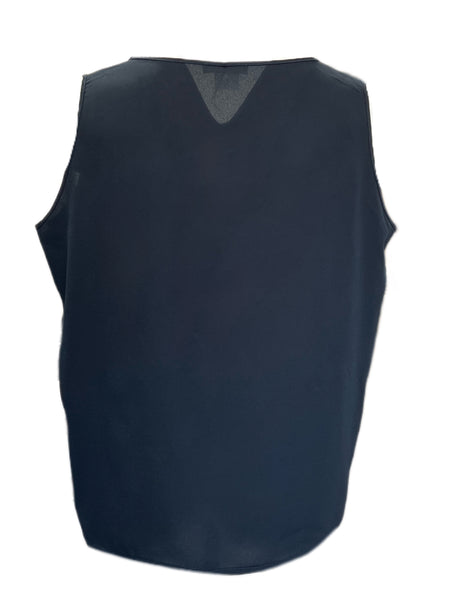 Marina Rinaldi Women's Navy Evelina Sleeveless Top Size 20W/29 NWT