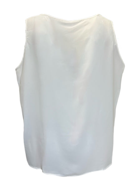 Marina Rinaldi Women's White Evelina Pullover Blouse NWT