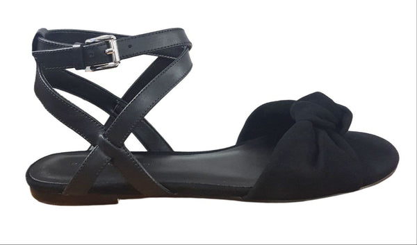 REBECCA MINKOFF Women's Black Kid Suede Evette Sandals #M1261019 NWB