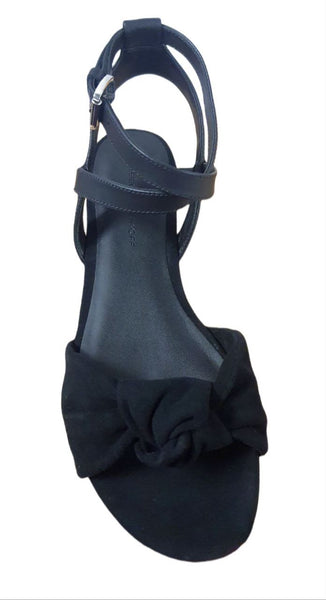 REBECCA MINKOFF Women's Black Kid Suede Evette Sandals #M1261019 NWB