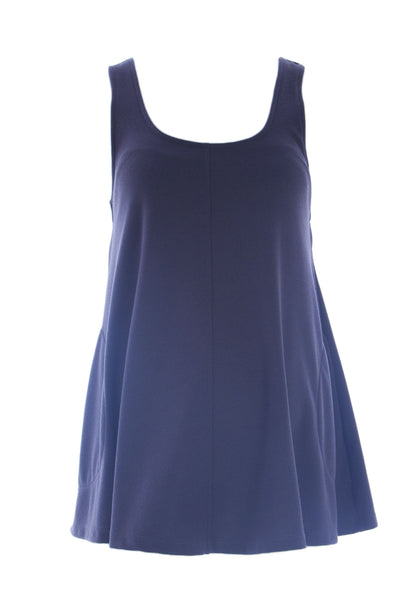 OLIAN Maternity Women's Sleeveless Scoop Neck A-Line Top $105 NWT