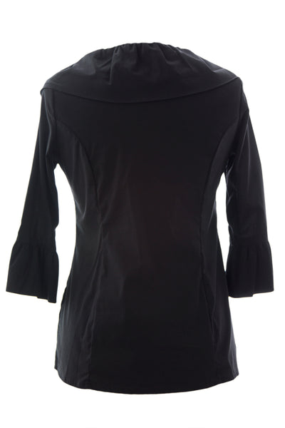 OLIAN Maternity Women's Ruffled Front 3/4 Sleeve Wrap Top $110 NWT