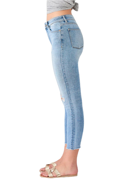 DL1961 Women's Toledo Farrow Cropped High Rise Instasculpt Skinny Jeans Size 31