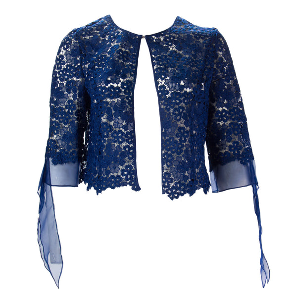 MARINA RINALDI Women's Fabiana Lace Bolero Jacket $550 NWT