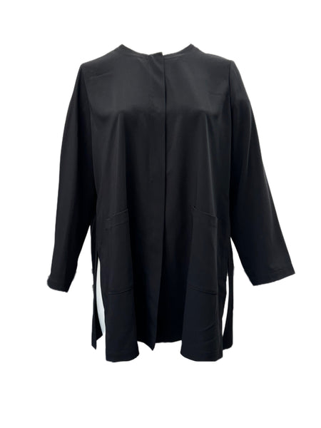 Marina Rinaldi Women's Black Fabriano Button Closure Jacket NWT