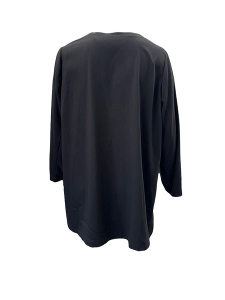 Marina Rinaldi Women's Black Fabriano Button Closure Jacket NWT