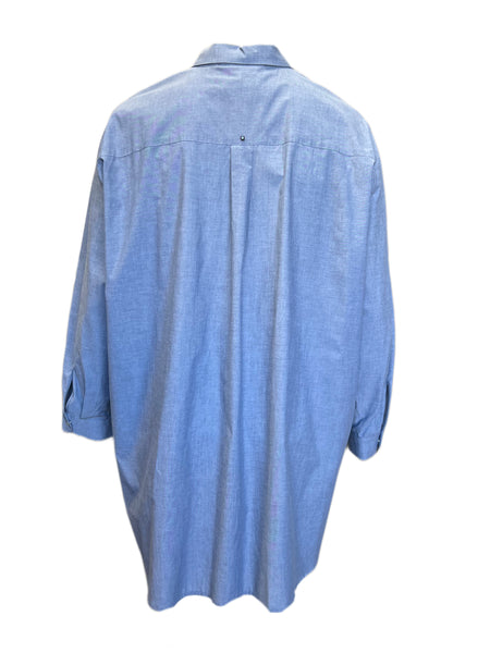 Marina Rinaldi Women's Blue Fabula Button Closure Tunic NWT
