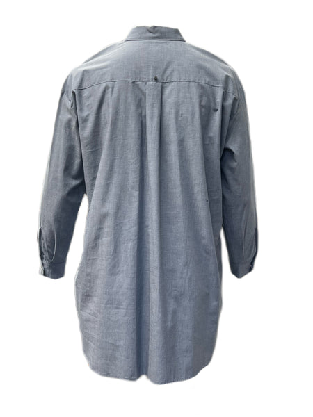 Marina Rinaldi Women's Blue Fabula Cotton Tunic Shirt NWT