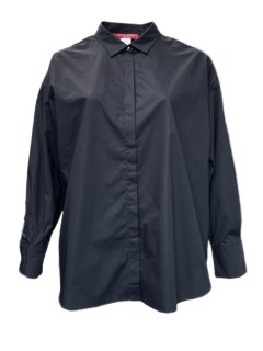 Marina Rinaldi Women's Black Facilita Button Down Shirt Size 20W/29 NWT