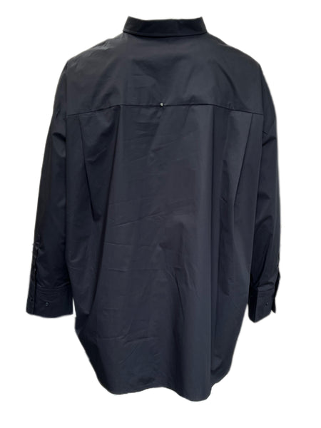 Marina Rinaldi Women's Black Facilita Button Down Shirt Size 20W/29 NWT