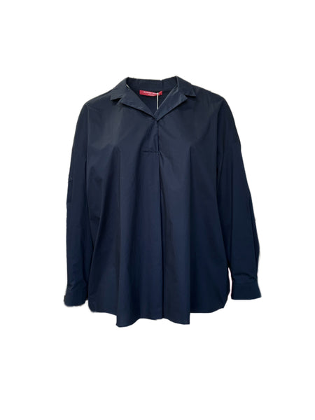 Marina Rinaldi Women's Navy Facolta Pullover Shirt NWT