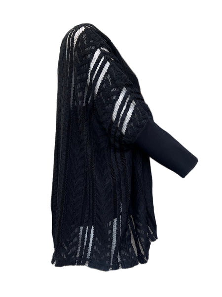 Marina Rinaldi Women's Black Facolta Pullover Sweater NWT