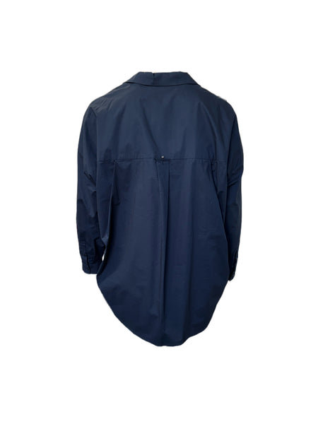 Marina Rinaldi Women's Navy Facolta Pullover Shirt NWT