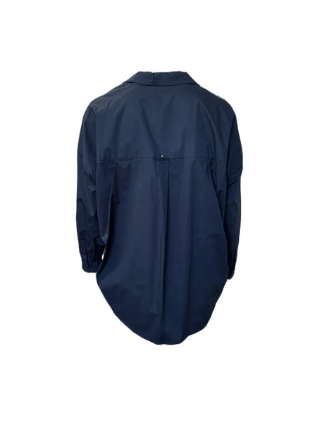 Marina Rinaldi Women's Navy Facolta Pullover Shirt NWT